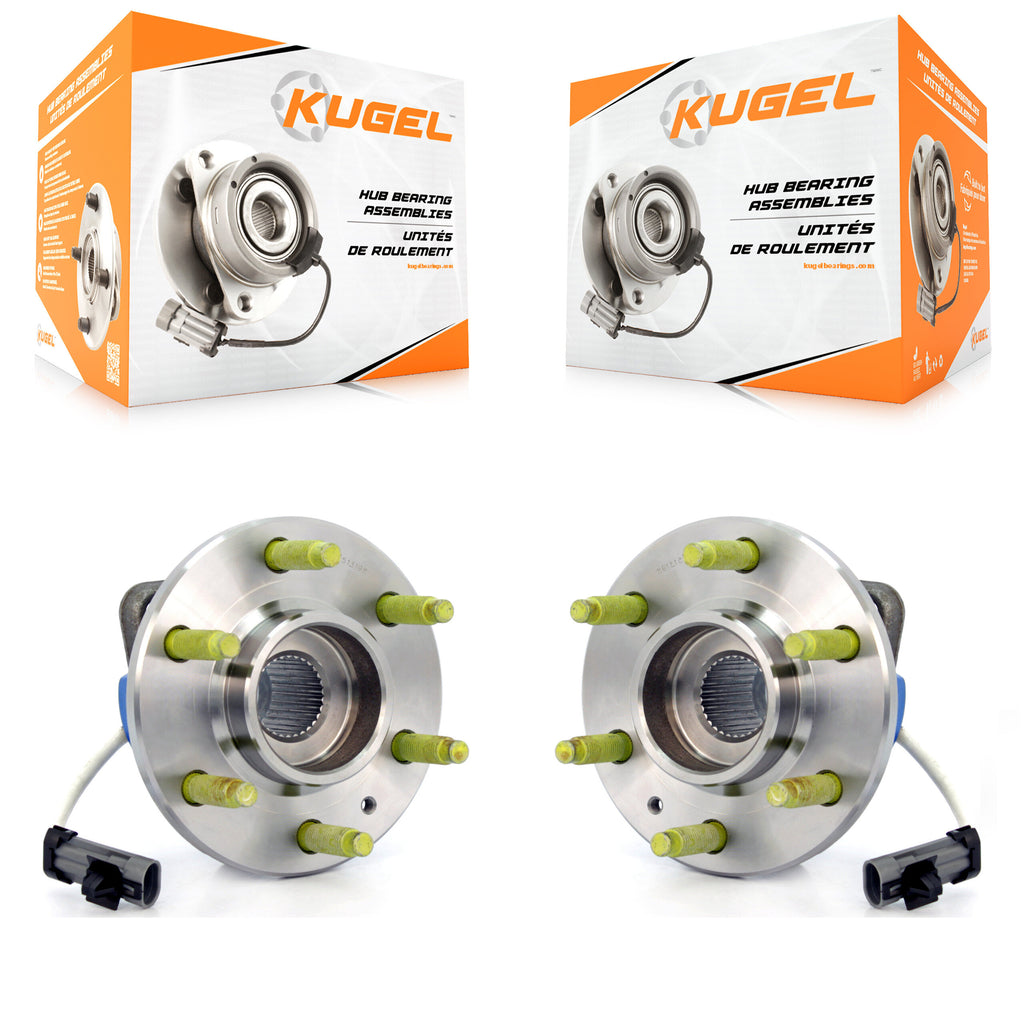 Front Wheel Bearing And Hub Assembly Pair For 2004-2009 Cadillac SRX AWD