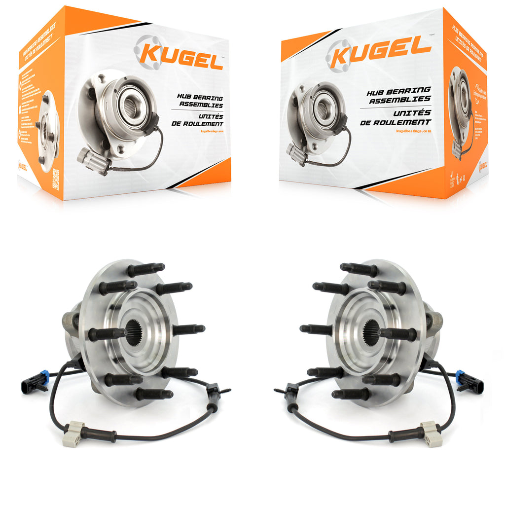 Front Wheel Bearing & Hub Assembly Pair For Chevrolet Silverado 1500 GMC 2500 HD