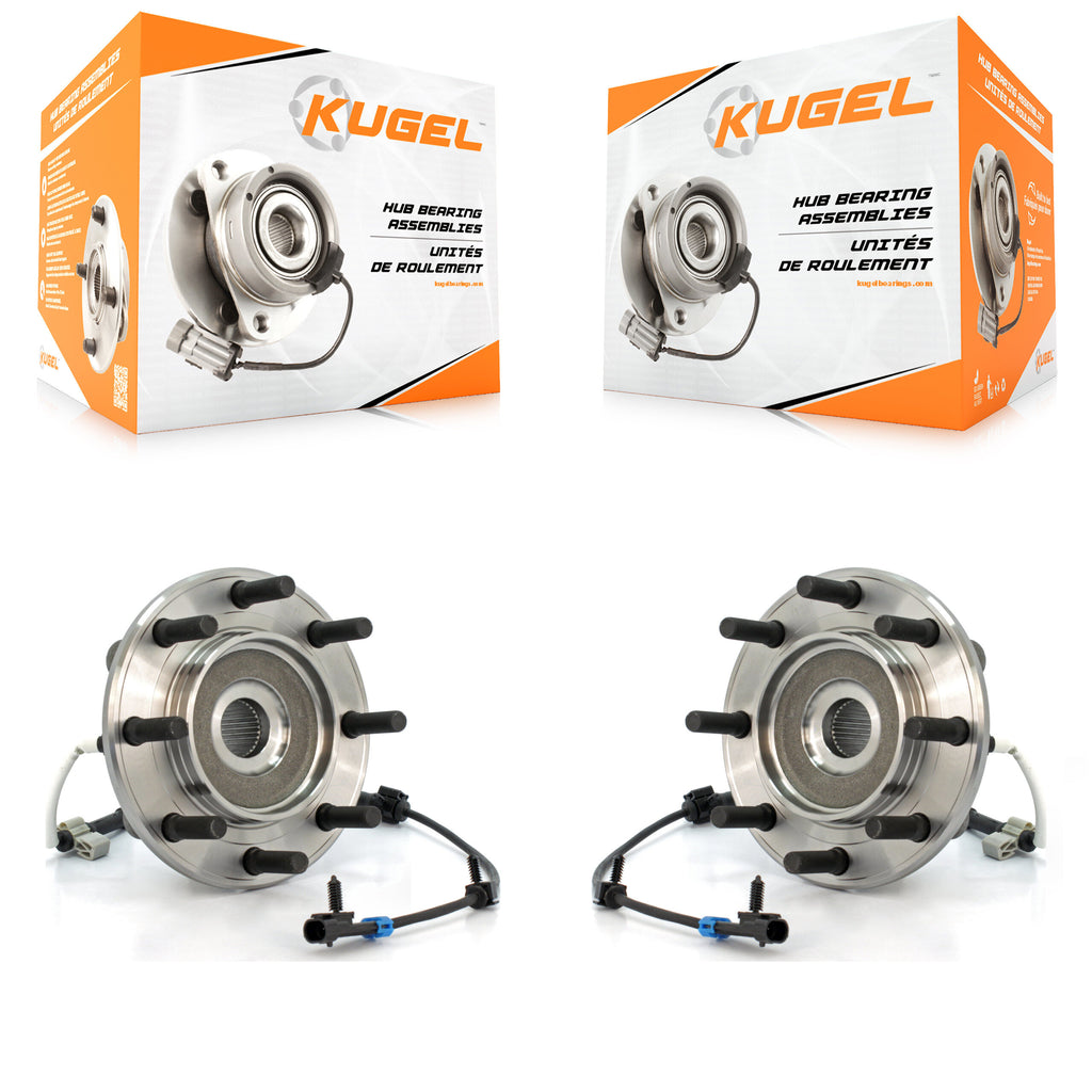 Front Wheel Bearing & Hub Assembly Pair For Chevrolet Silverado 3500 GMC Sierra