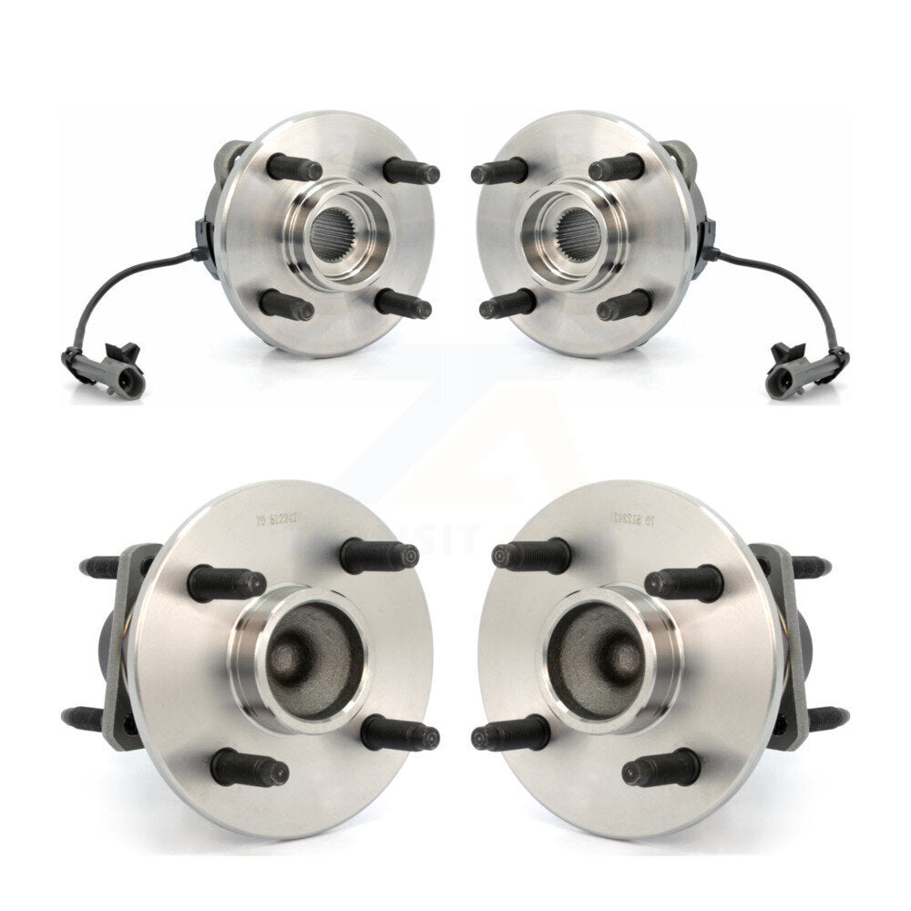 Front Rear Wheel Bearing & Hub Assembly Kit For Chevrolet Cobalt Saturn Ion G5
