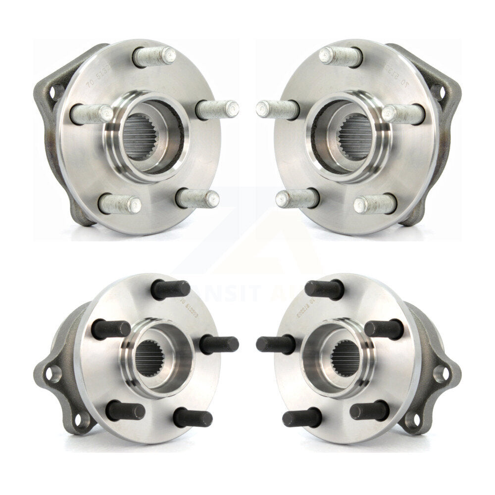 Front Rear Wheel Bearing & Hub Assembly Kit For 2005-2009 Subaru Outback Legacy