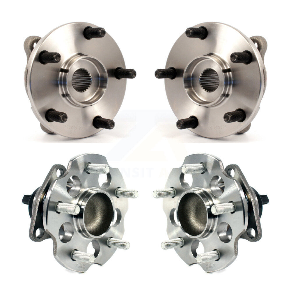 Front Rear Wheel Bearing & Hub Assembly Kit For 2012-2018 Toyota Prius V