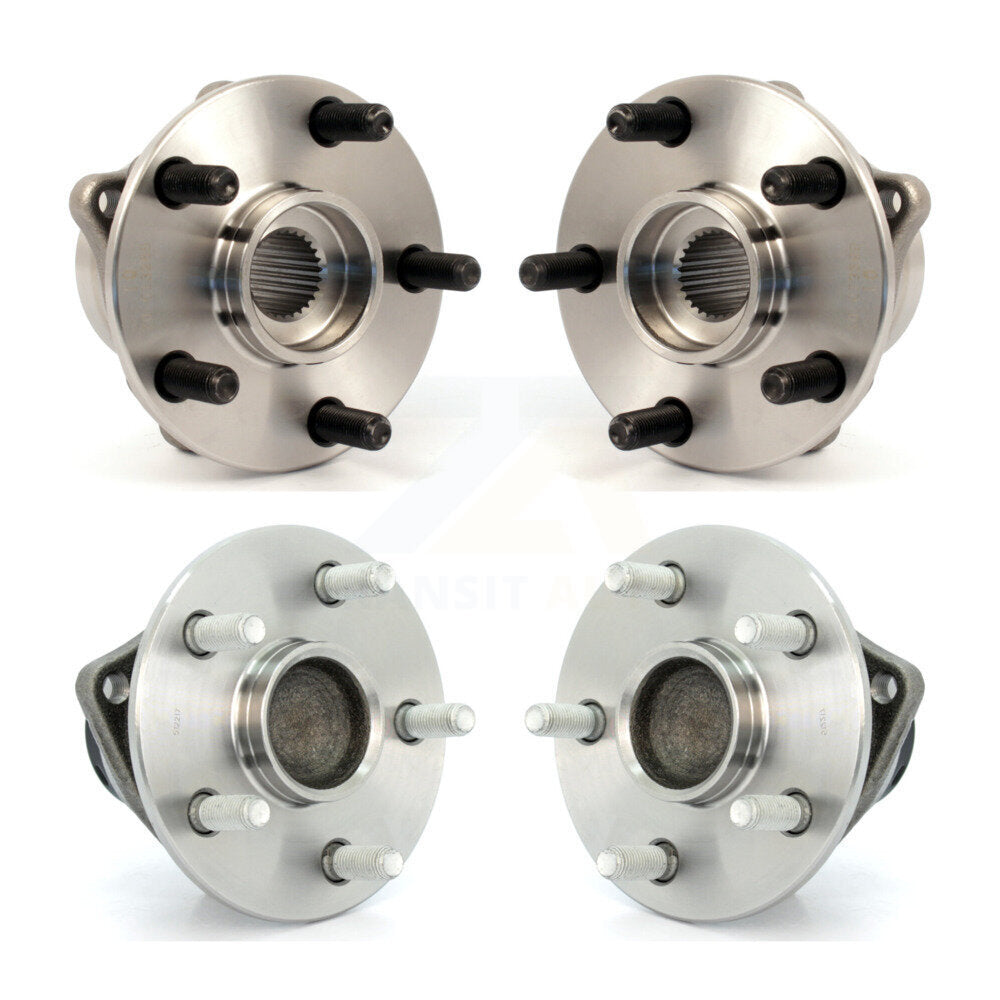 Front Rear Wheel Bearing & Hub Assembly Kit For 2004-2009 Toyota Prius