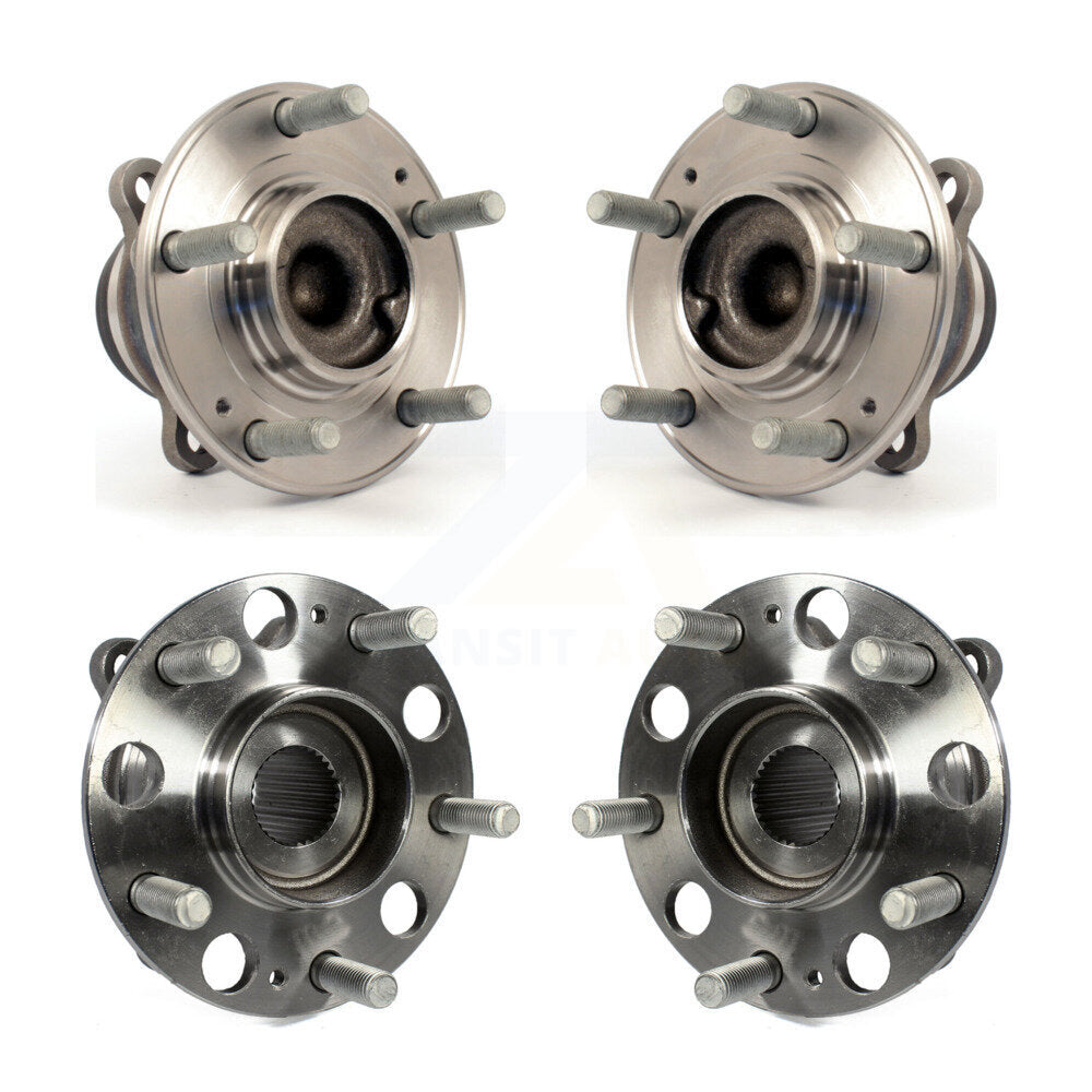 Front Rear Wheel Bearing & Hub Assembly Kit For Hyundai Genesis Equus