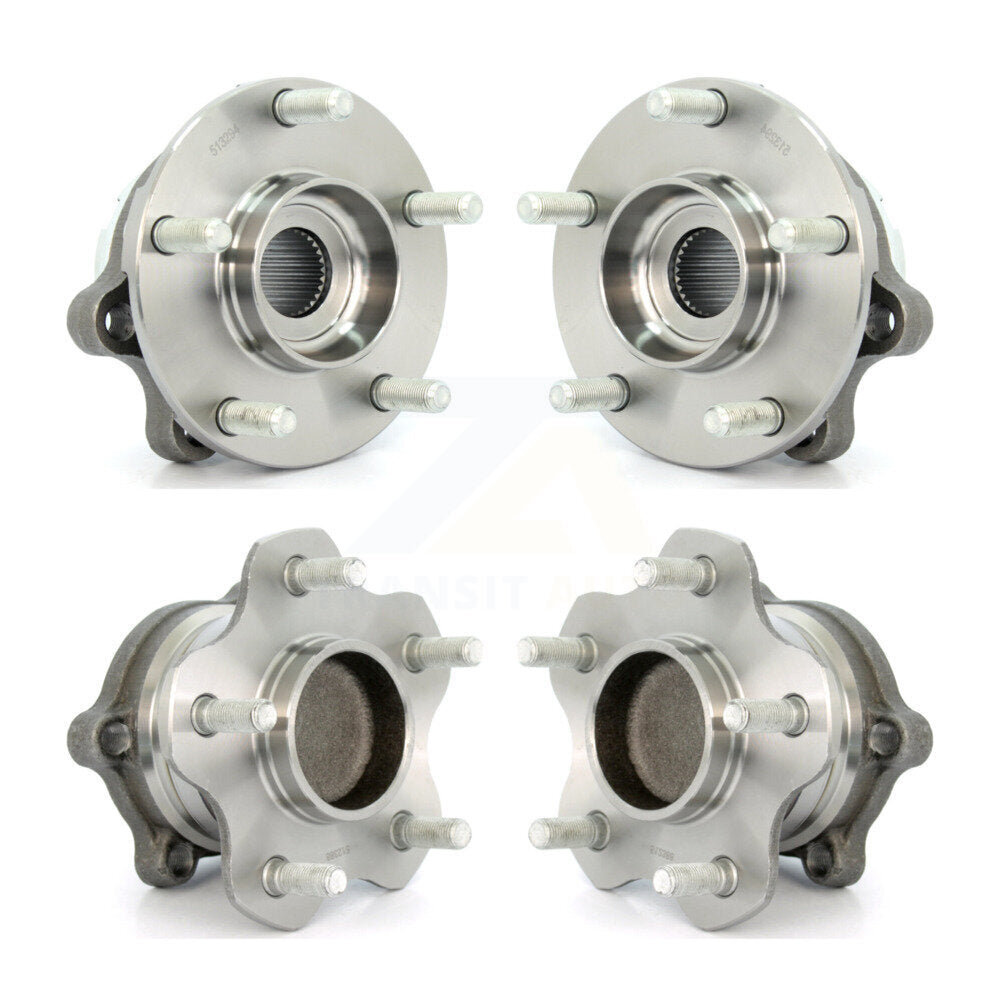 Front Rear Wheel Bearing & Hub Assembly Kit For Nissan Altima