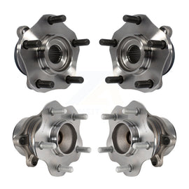 Front Rear Wheel Bearing & Hub Assembly Kit For 2013-2017 Nissan LEAF