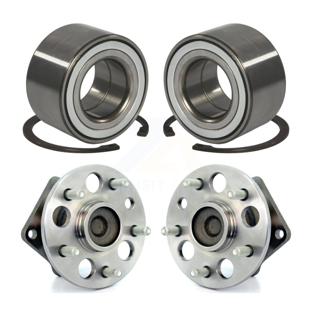 Front Rear Wheel Bearing And Hub Assembly Kit For 1998-2003 Toyota Sienna