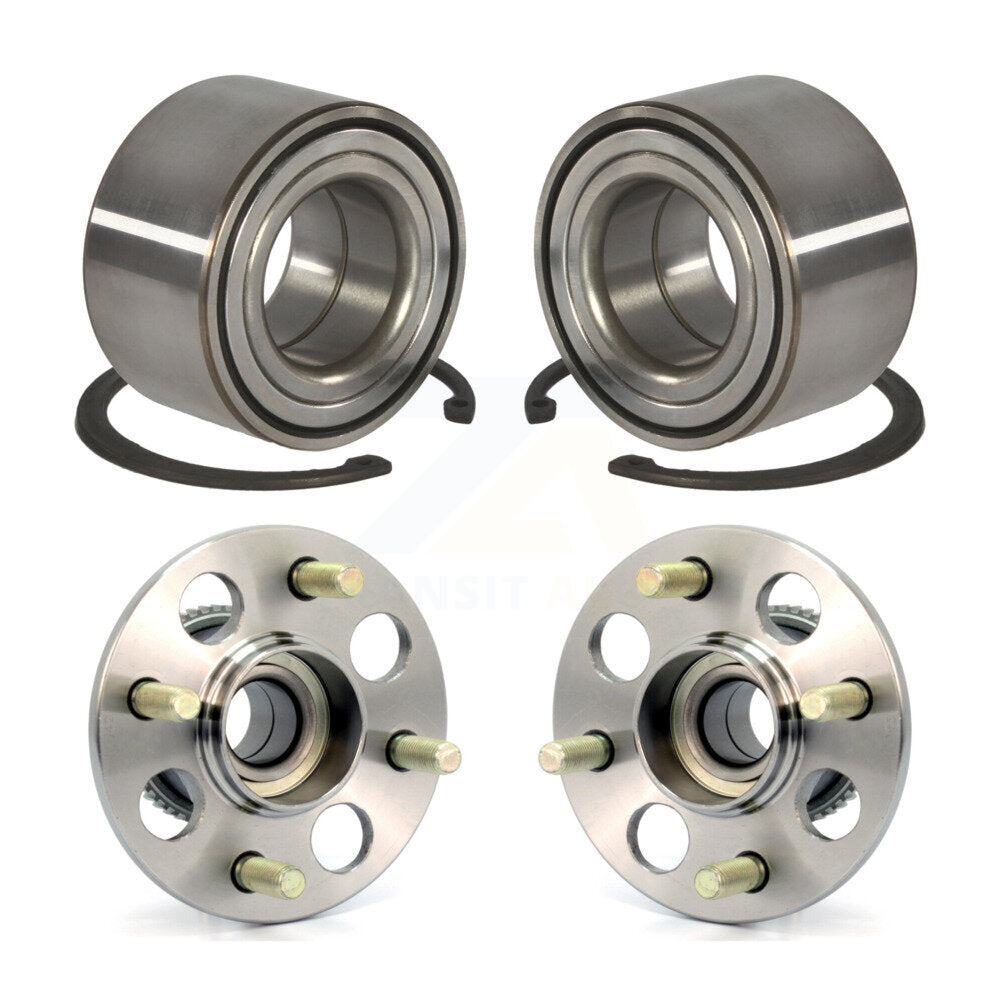 Front Rear Wheel Bearing And Hub Assembly Kit For Honda Civic