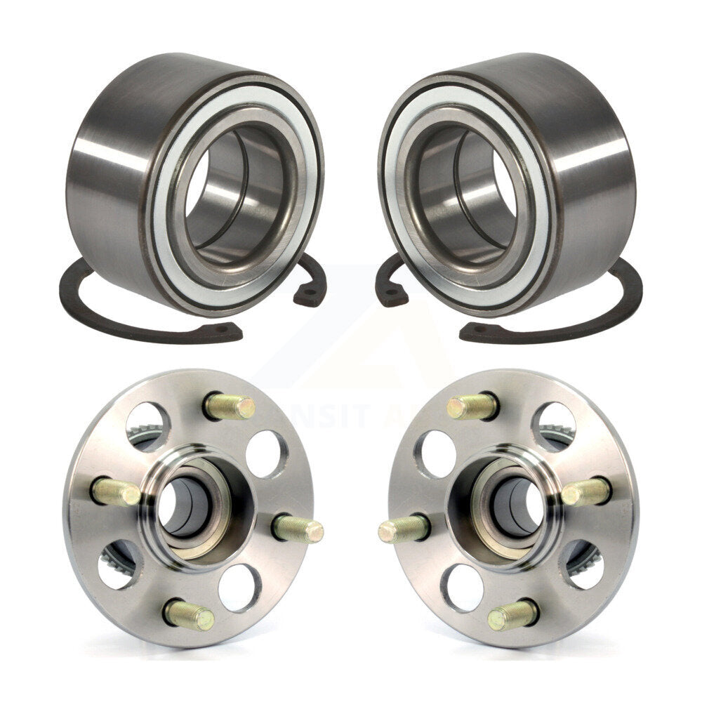 Front Rear Wheel Bearing And Hub Assembly Kit For Honda Civic