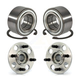 Front Rear Wheel Bearing And Hub Assembly Kit For Honda Civic