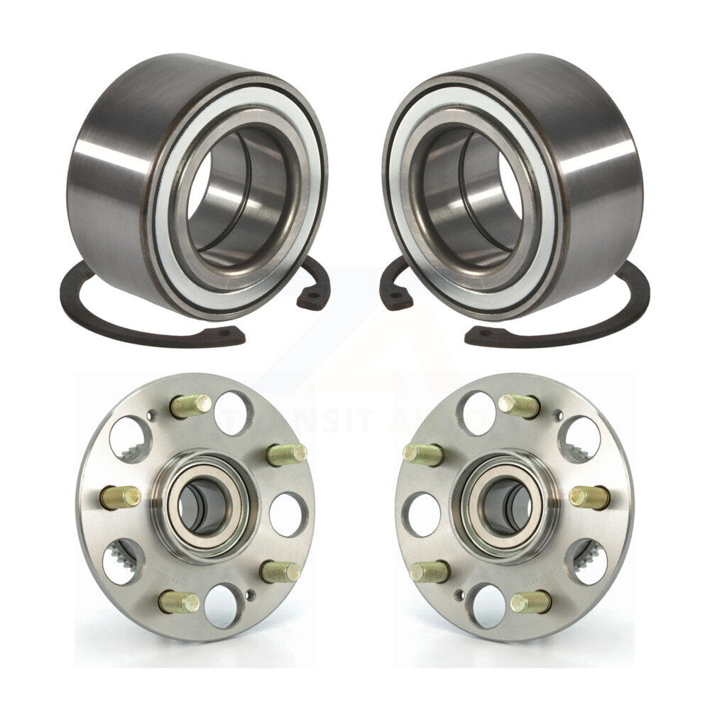 Front Rear Wheel Bearing And Hub Assembly Kit For 2004 Honda Civic SiR
