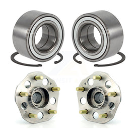 Front Rear Wheel Bearing And Hub Assembly Kit For 1997-2001 Honda Prelude
