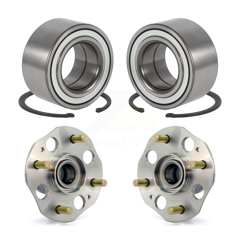 Front Rear Wheel Bearing And Hub Assembly Kit For Honda Accord