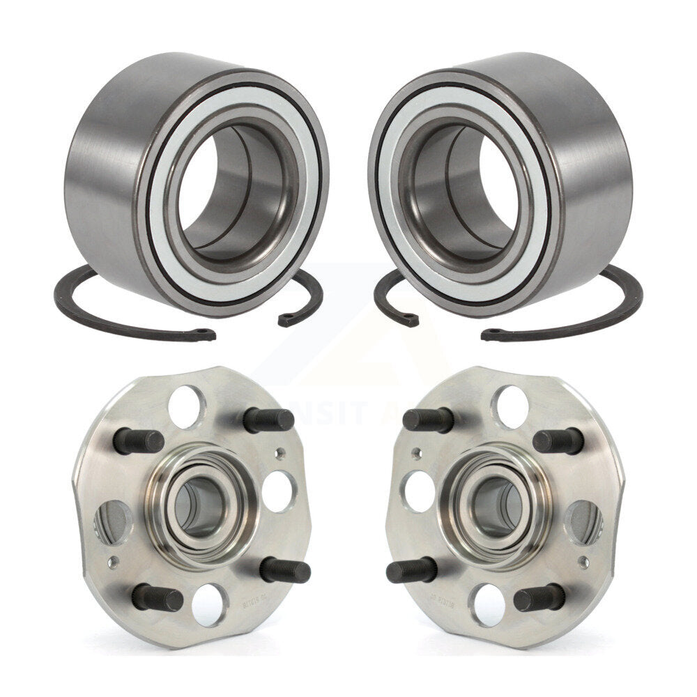 Front Rear Wheel Bearing Hub Assembly Kit For Honda Accord 2.3L with 4-Wheel ABS