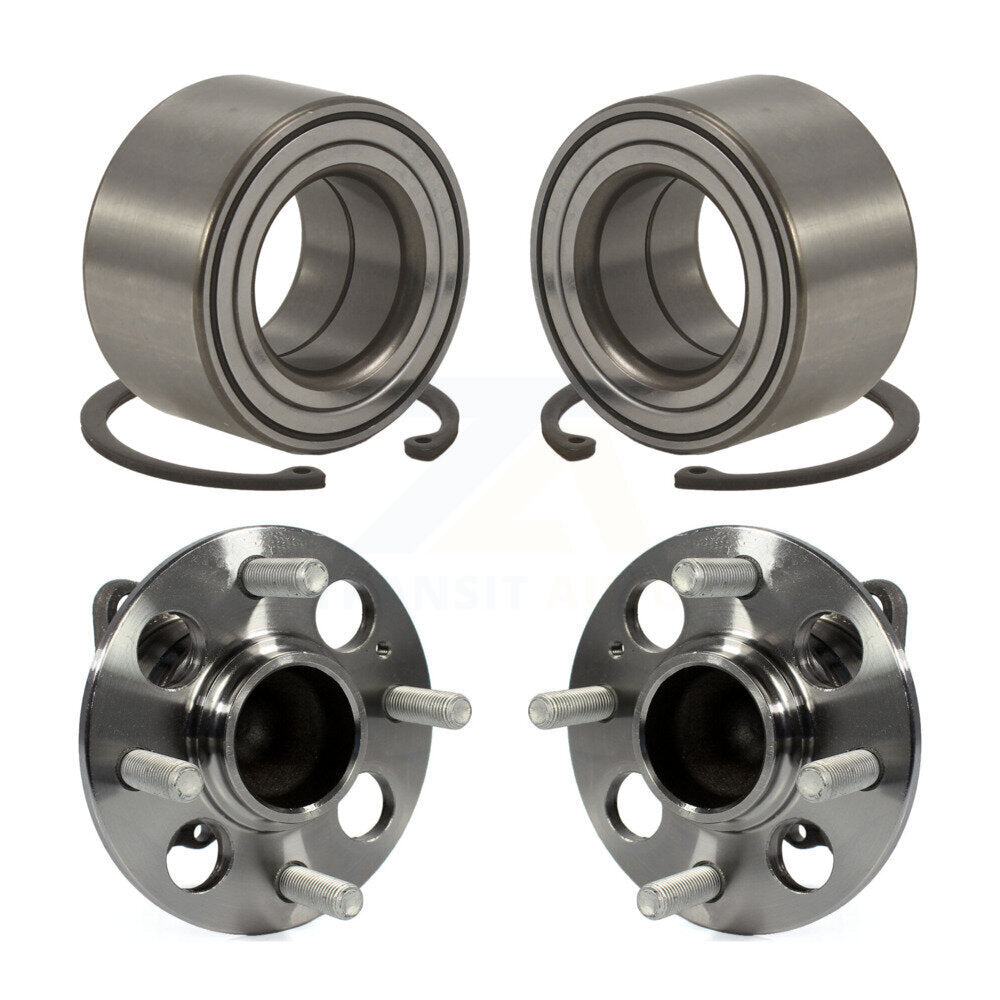 Front Rear Wheel Bearing And Hub Assembly Kit For 2012-2017 Hyundai Accent