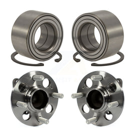 Front Rear Wheel Bearing And Hub Assembly Kit For 2012-2017 Hyundai Accent