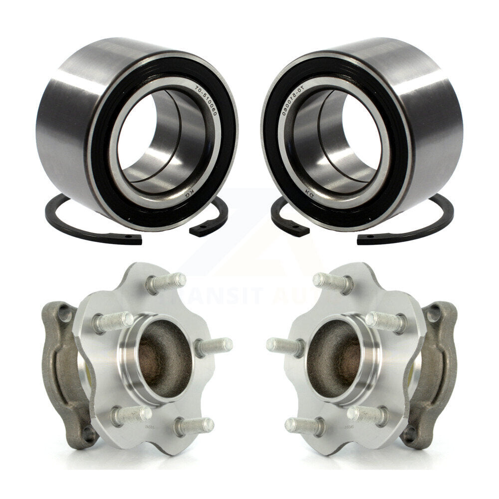 Front Rear Wheel Bearing And Hub Assembly Kit For Nissan Altima Maxima