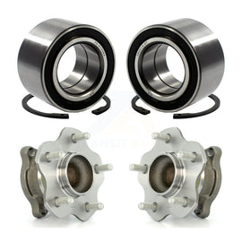 Front Rear Wheel Bearing And Hub Assembly Kit For Nissan Altima Maxima