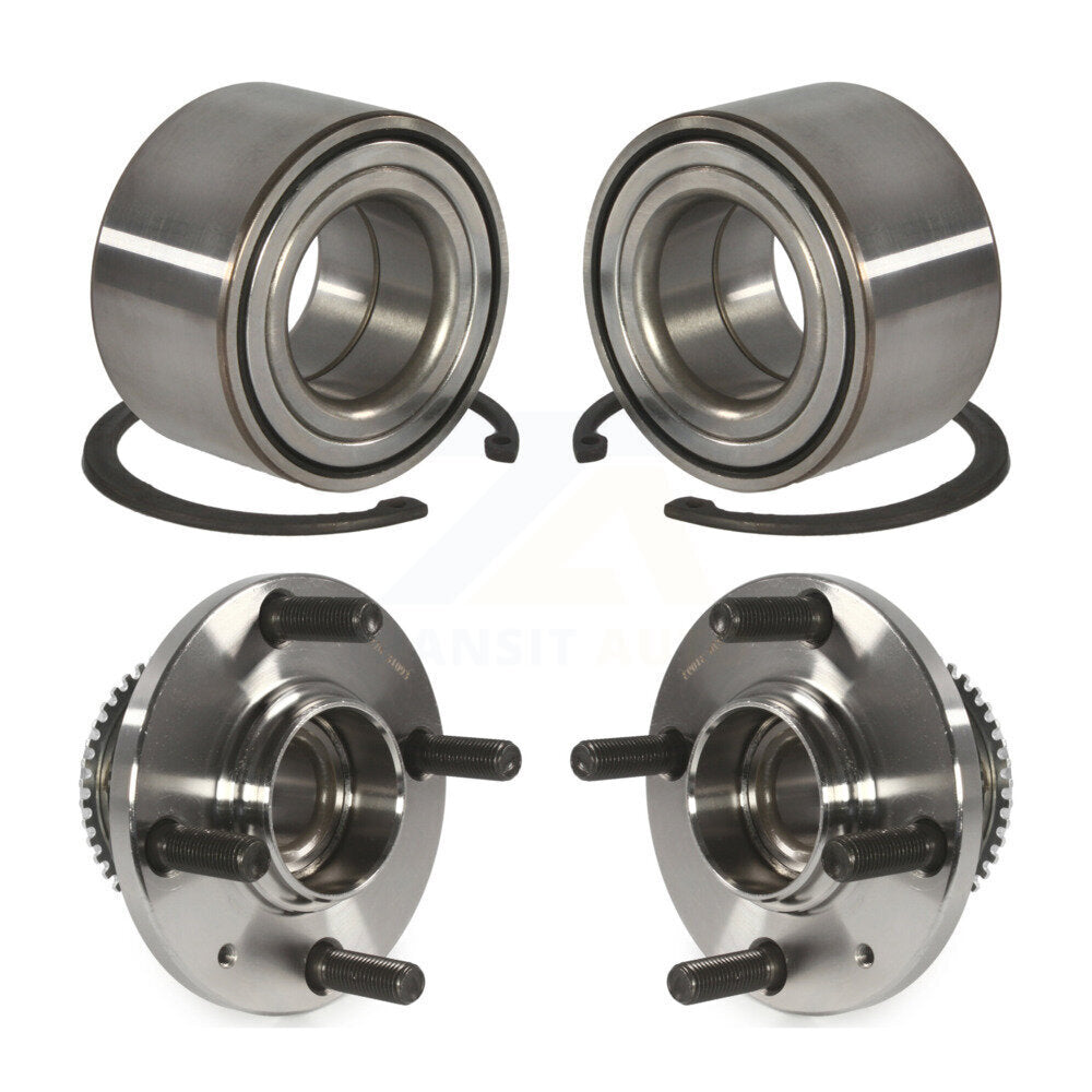 Front Rear Wheel Bearing And Hub Assembly Kit For 2002-2007 Mitsubishi Lancer ES