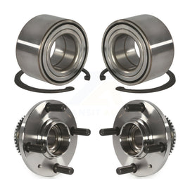 Front Rear Wheel Bearing And Hub Assembly Kit For 2002-2007 Mitsubishi Lancer ES