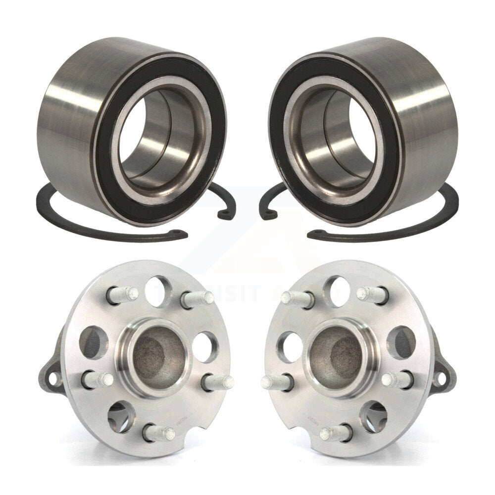 Front Rear Wheel Bearing And Hub Assembly Kit For 2004-2010 Toyota Sienna FWD