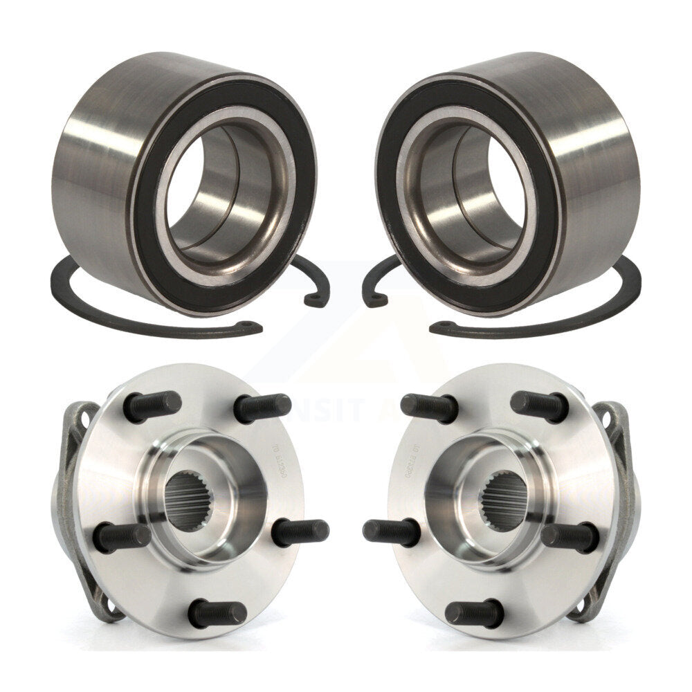 Front Rear Wheel Bearing And Hub Assembly Kit For 2007-2012 Mazda CX-7 AWD