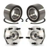 Front Rear Wheel Bearing And Hub Assembly Kit For 2007-2012 Mazda CX-7 AWD