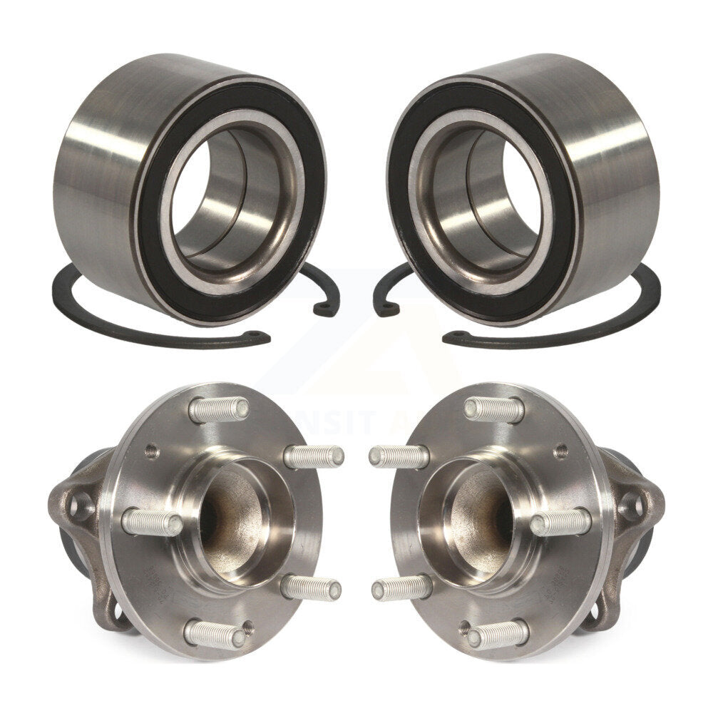 Front Rear Wheel Bearing And Hub Assembly Kit For 2007-2016 Mazda CX-9 FWD