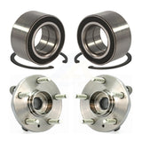 Front Rear Wheel Bearing And Hub Assembly Kit For Ford Edge Lincoln MKX
