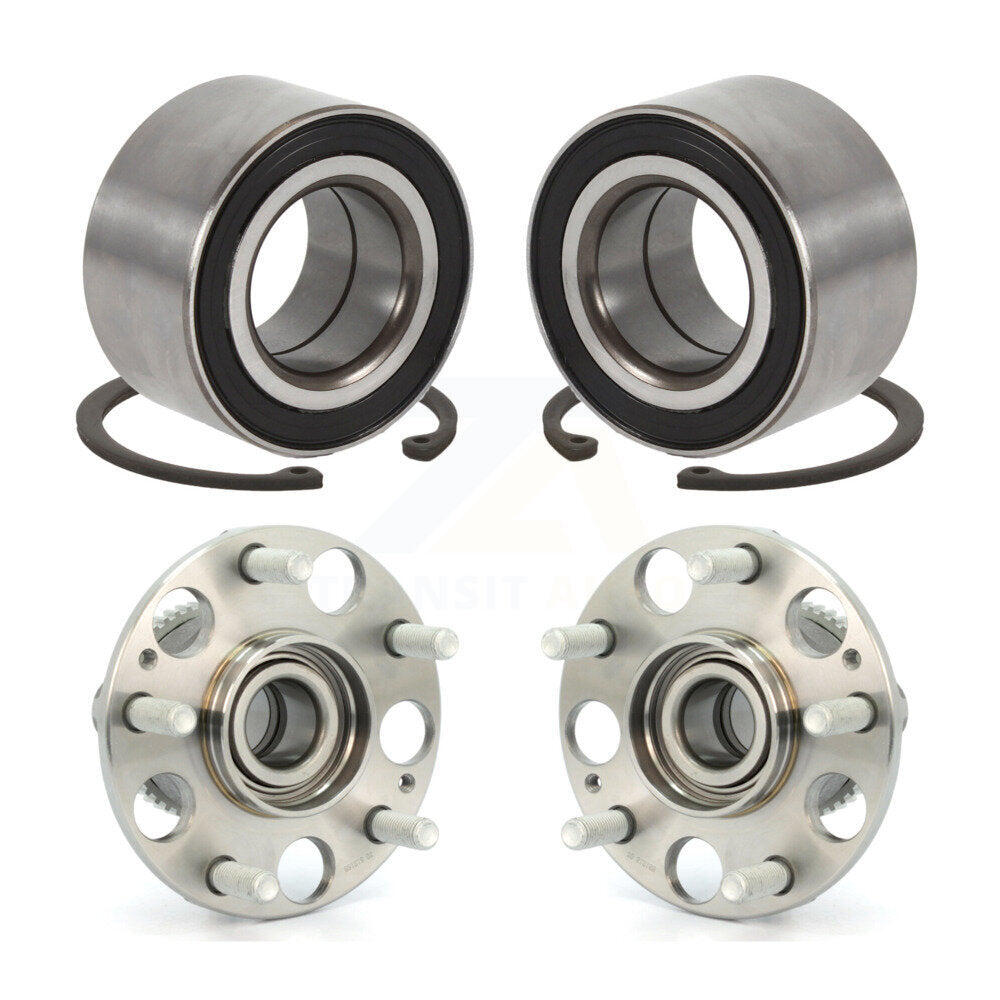 Front Rear Wheel Bearing And Hub Assembly Kit For Honda Accord Acura TL