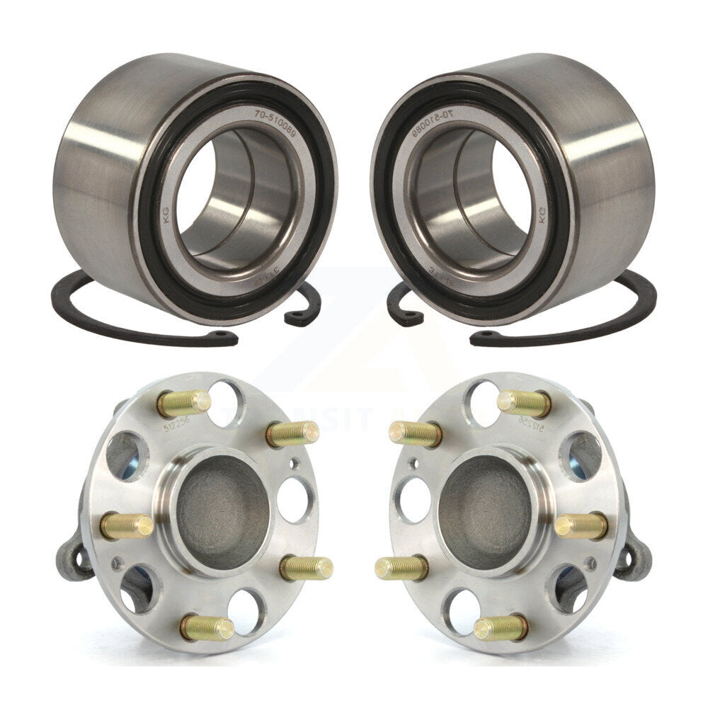 Front Rear Wheel Bearing And Hub Assembly Kit For Honda Civic