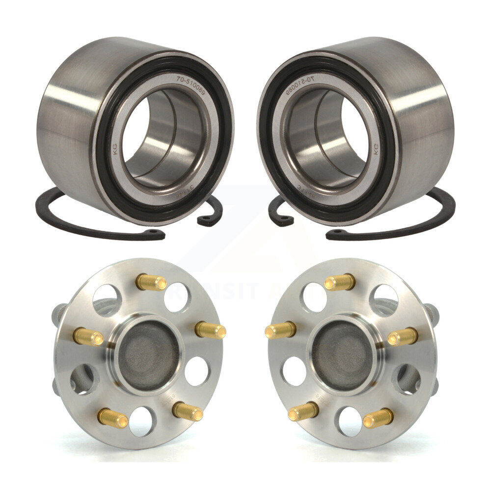 Front Rear Wheel Bearing And Hub Assembly Kit For Honda Civic