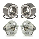 Front Rear Wheel Bearing And Hub Assembly Kit For 2006-2007 Toyota Yaris Non-ABS