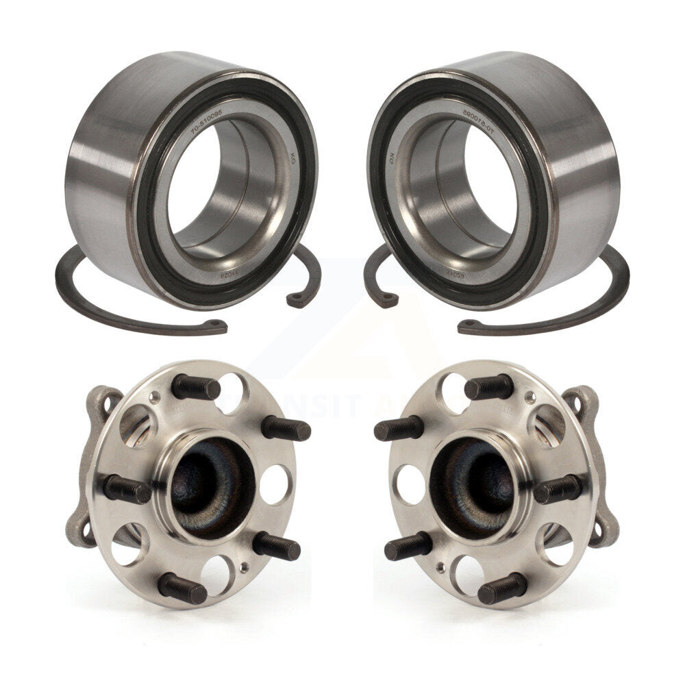 Front Rear Wheel Bearing And Hub Assembly Kit For Honda Accord Acura TSX
