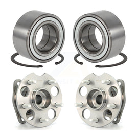 Front Rear Wheel Bearing & Hub Assembly Kit For 2008-2013 Toyota Highlander AWD