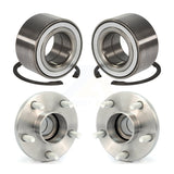 Front Rear Wheel Bearing And Hub Assembly Kit For 2010-2013 Ford Transit Connect