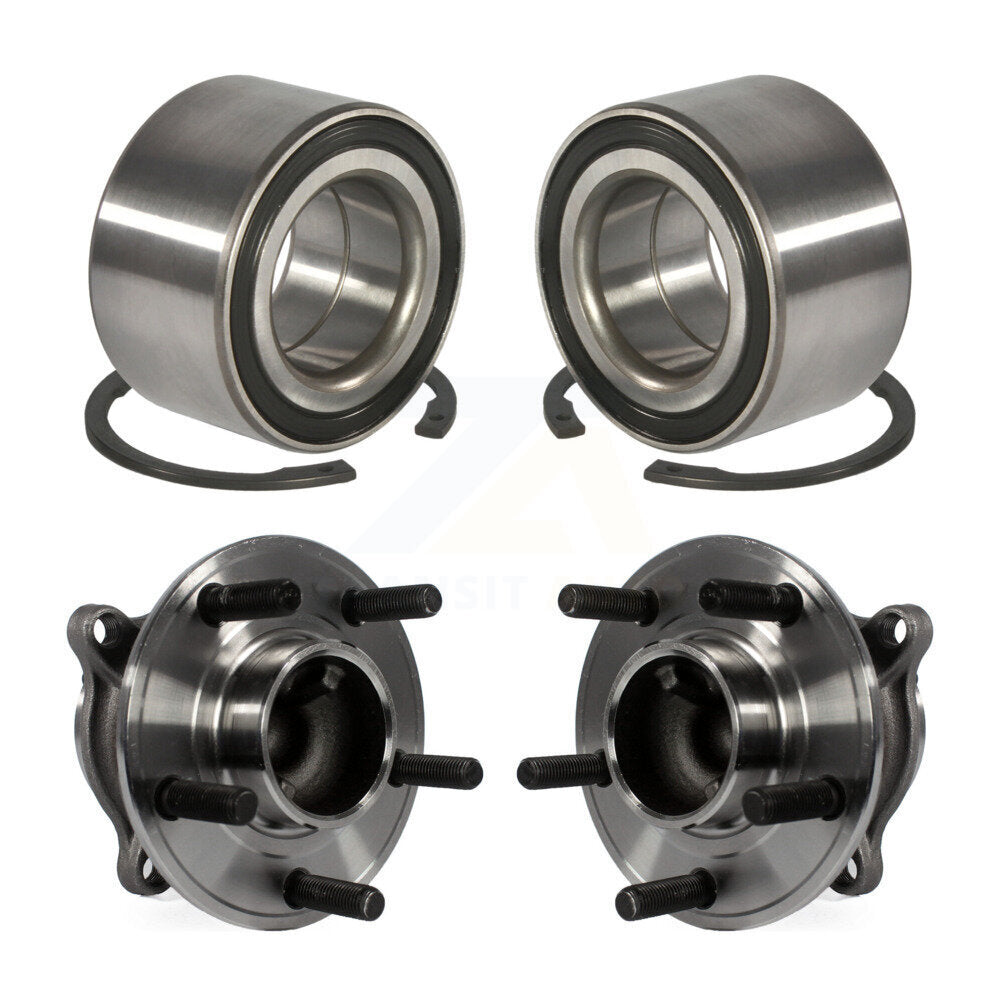 Front Rear Wheel Bearing And Hub Assembly Kit For Ford Focus