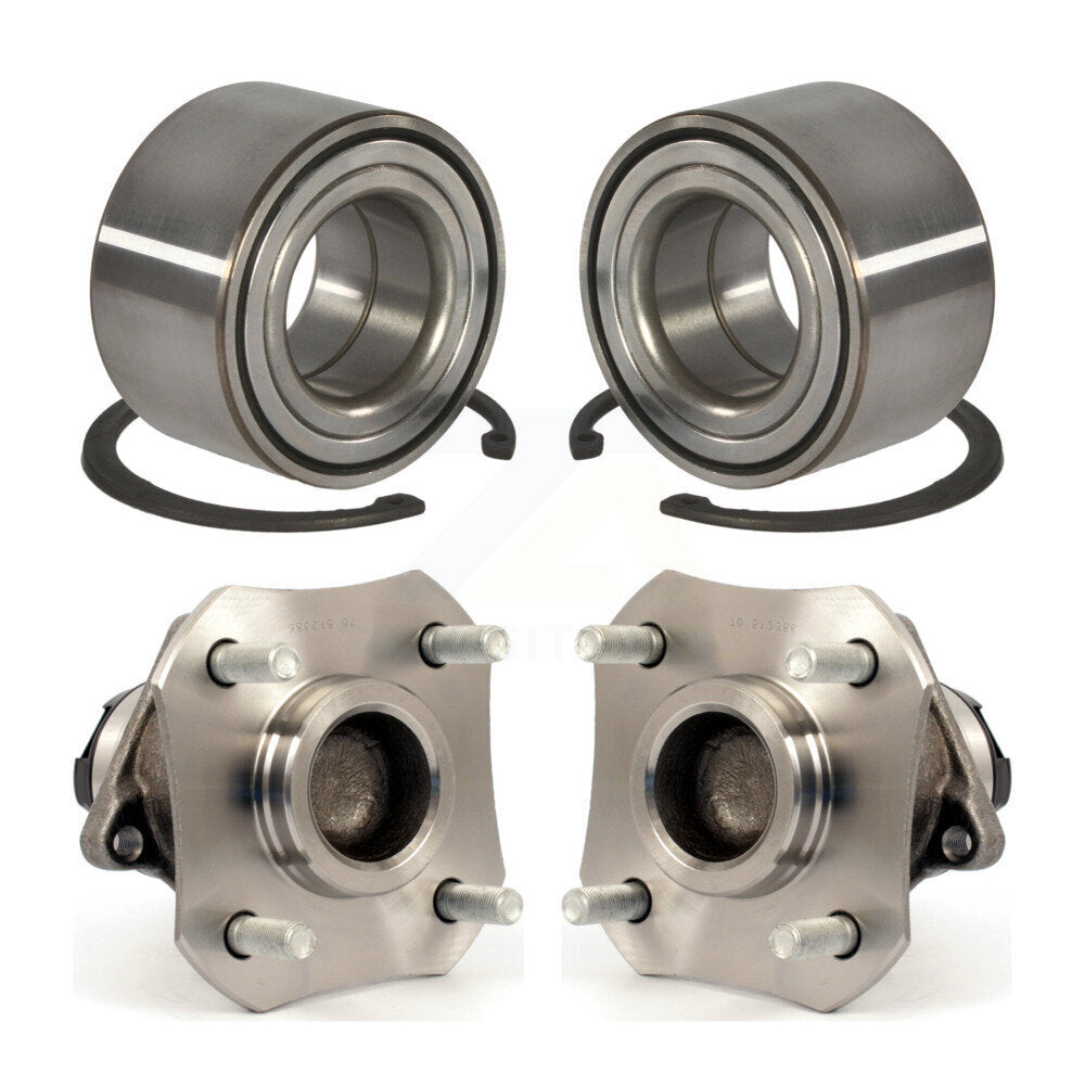 Front Rear Wheel Bearing Hub Assembly Kit For 2010-2011 Nissan Versa 4-Wheel ABS