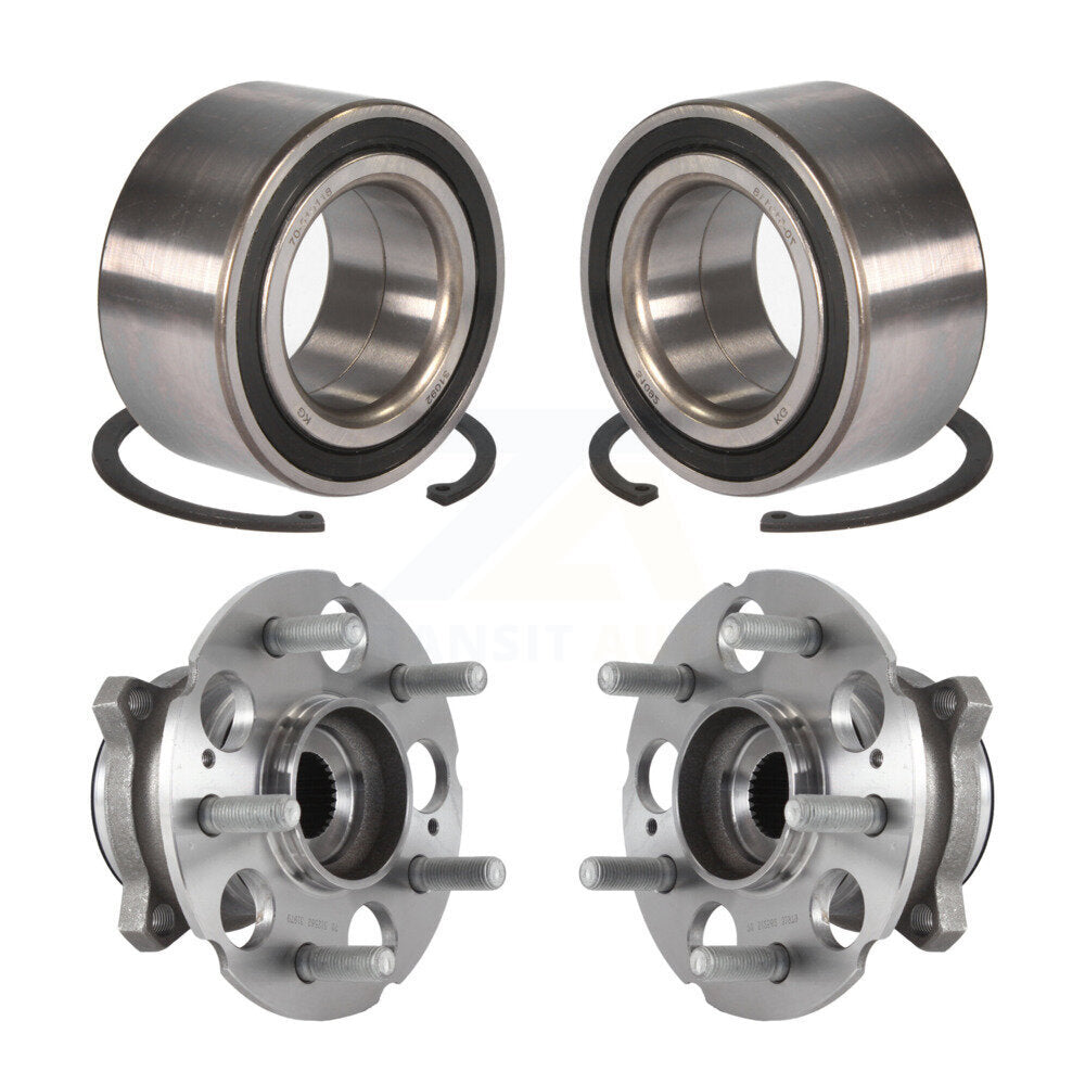 Front Rear Wheel Bearing And Hub Assembly Kit For 2015-2019 Acura TLX AWD
