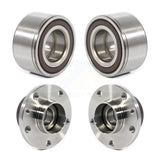 Front Rear Wheel Bearing And Hub Assembly Kit For 2014-2017 Fiat 500L