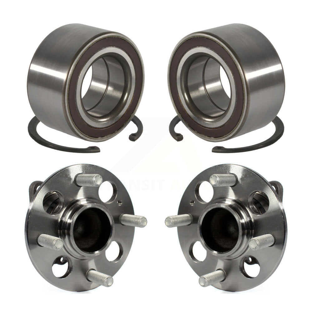 Front Rear Wheel Bearing And Hub Assembly Kit For 2012-2017 Kia Rio