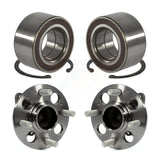 Front Rear Wheel Bearing And Hub Assembly Kit For 2012-2017 Kia Rio