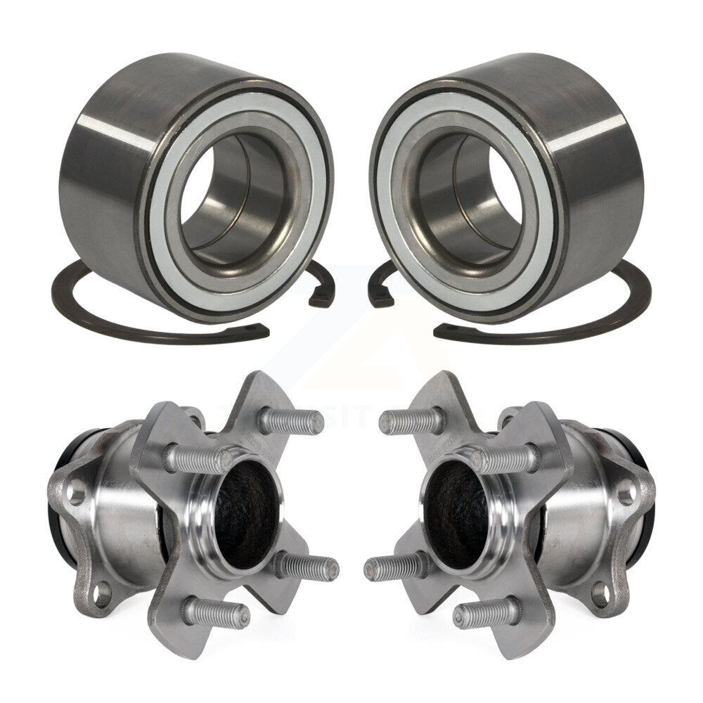 Front Rear Wheel Bearing And Hub Assembly Kit For 2015-2020 Honda Fit