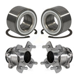 Front Rear Wheel Bearing And Hub Assembly Kit For 2015-2020 Honda Fit