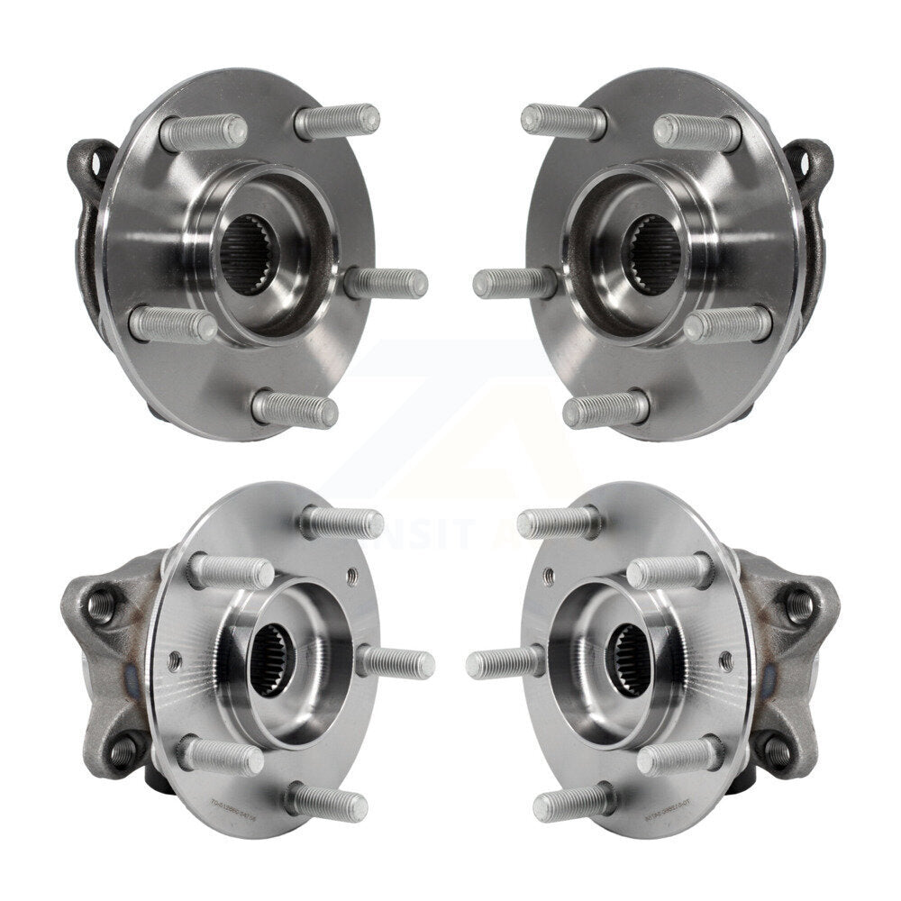 Front Rear Wheel Bearing & Hub Assembly Kit For 2016-2021 Mazda CX-3 AWD
