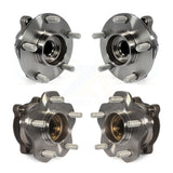 Front Rear Wheel Bearing & Hub Assembly Kit For 2006-2008 INFINITI M35 RWD