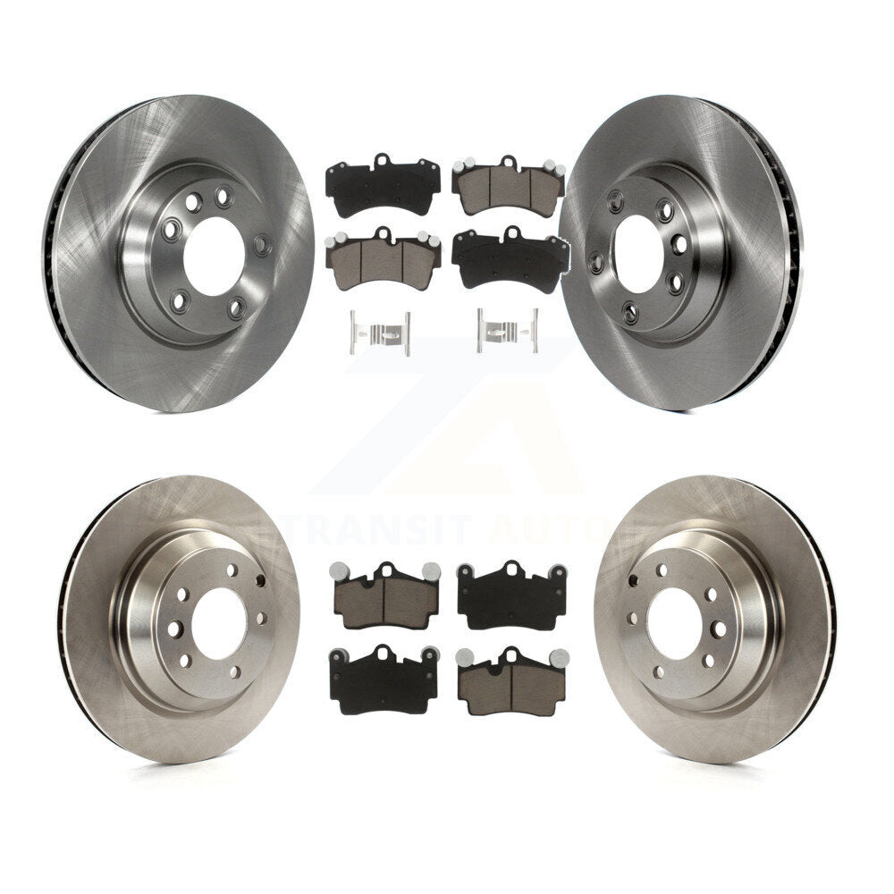 Front Rear Disc Brake Rotors And Ceramic Pads Kit (6Pc) For Audi Q7