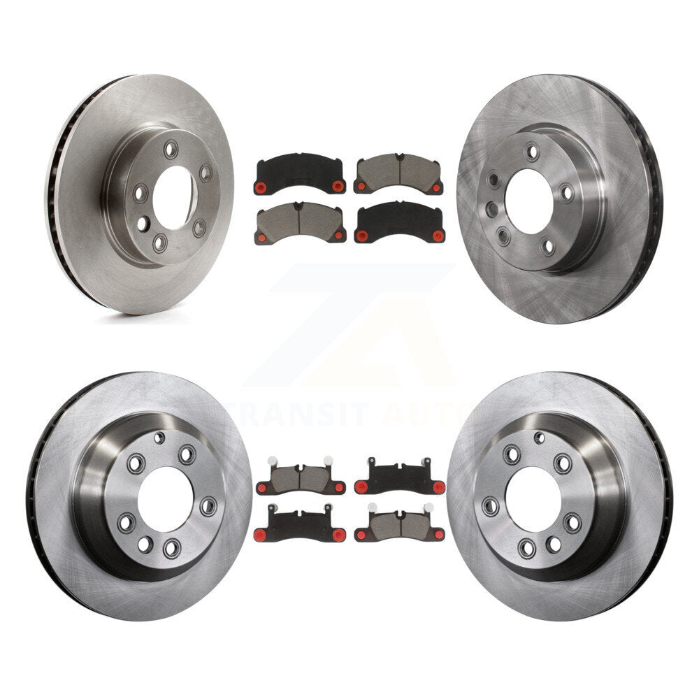 Front Rear Brake Rotors & Ceramic Pad Kit (6Pc) For 2016-2017 Volkswagen Touareg