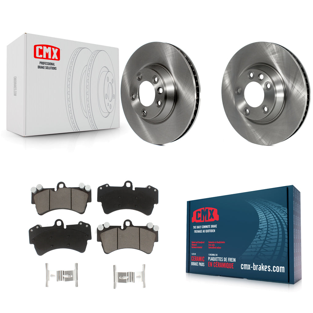 Front Brake Rotor Ceramic Pad Kit For Audi Q7 Porsche Cayenne Volkswagen Touareg