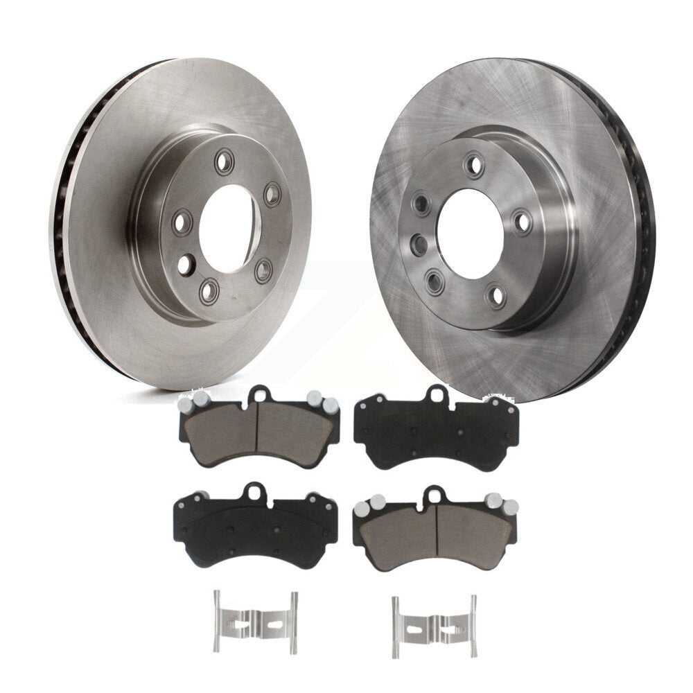 Front Disc Brake Rotors & Ceramic Pad Kit For Porsche Cayenne Volkswagen Touareg